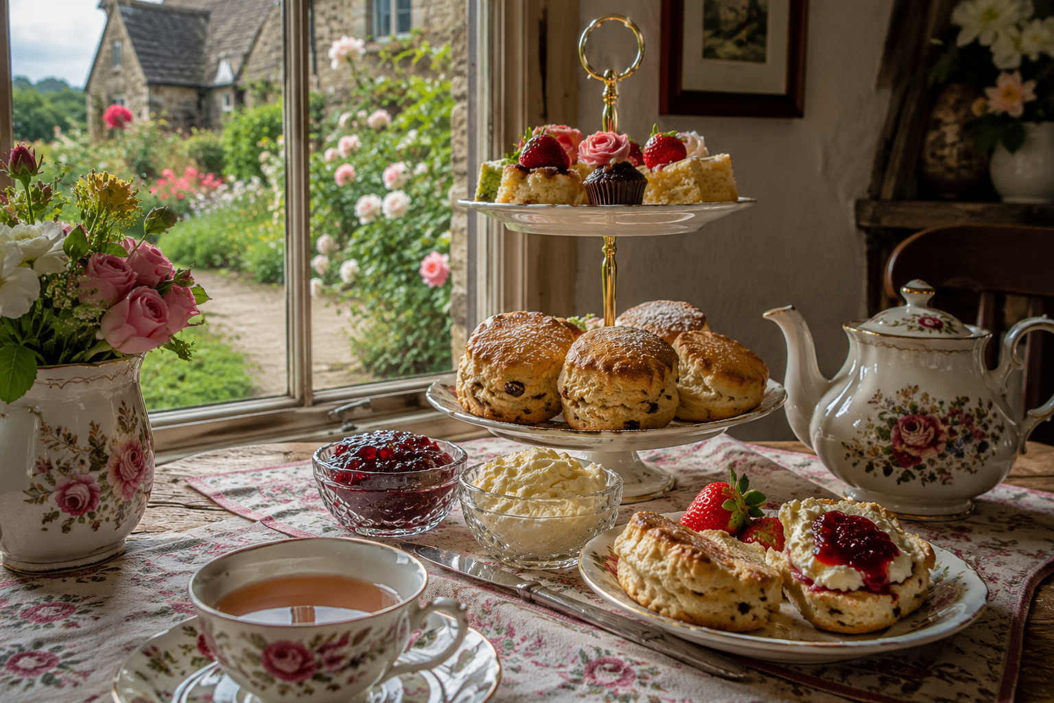 English afternoon tea, Cotswolds