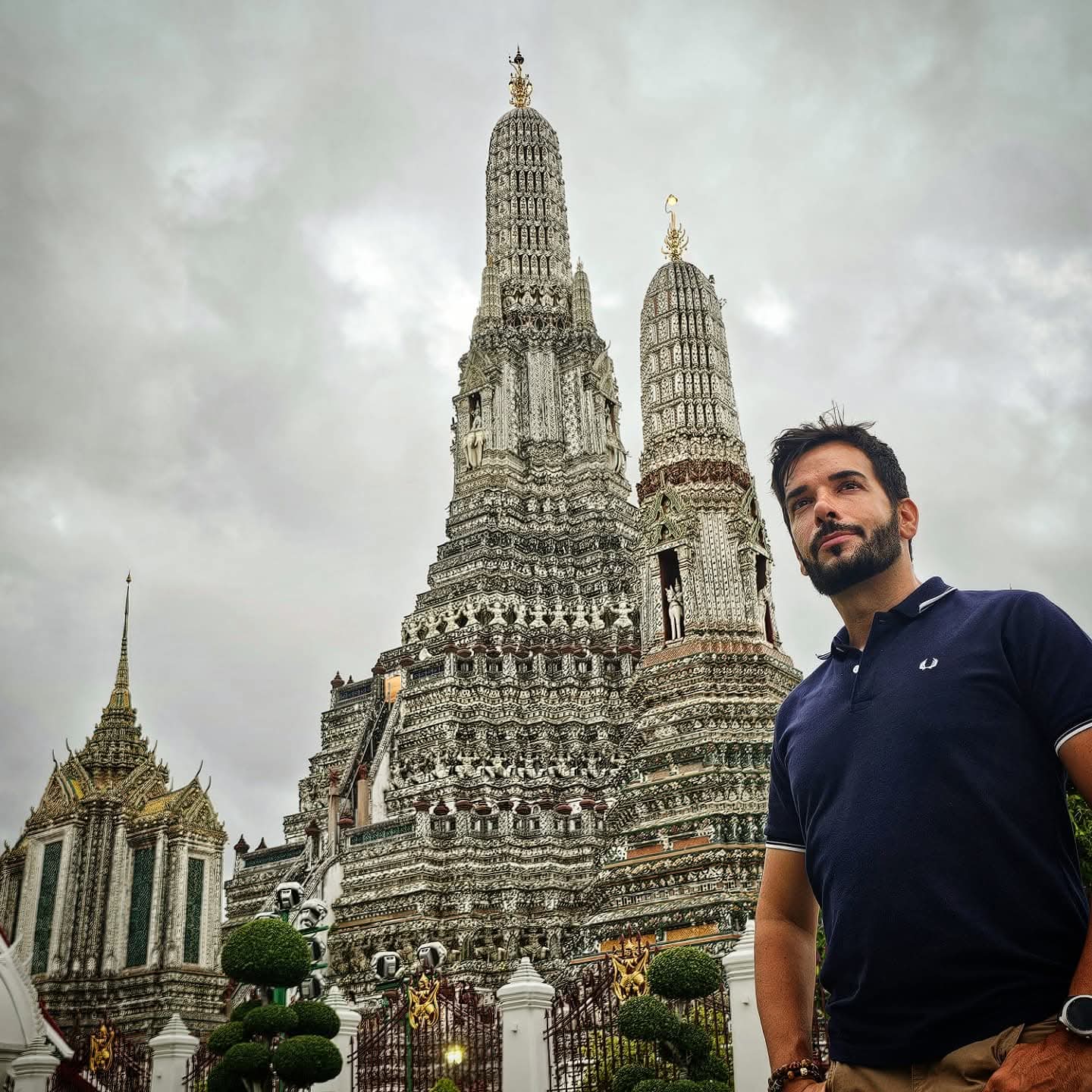 Luis Tobajas at Wat Arun, Bangkok