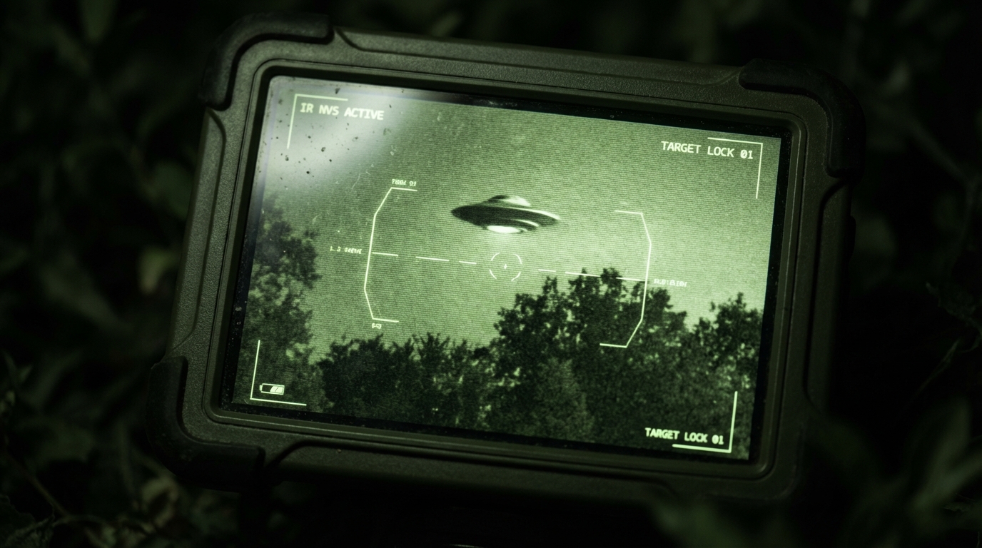 Registro nocturno de fenómeno aéreo no identificado